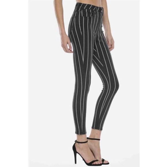 Cello High Waisted Jeans Women’s 3 Black And White Striped Skinny Fit Classic - Picture 5 of 7